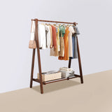 Foldable Natural Pine Open Storage Shelves Coat Rack Image - 20