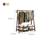 Foldable Natural Pine Open Storage Shelves Coat Rack Image - 26