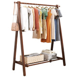 Foldable Natural Pine Open Storage Shelves Coat Rack Image - 6