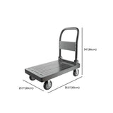 Foldable Powder Coated Finish Black Metal Utility Cart #size