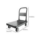 Foldable Powder Coated Finish Black Metal Utility Cart Image - 12