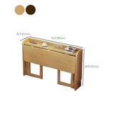 Foldable Rubberwood Shelves Rectangle Sled Writing Desk #size