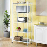 Foldable Stainless Steel Baker's Rack with Shelves Image - 3