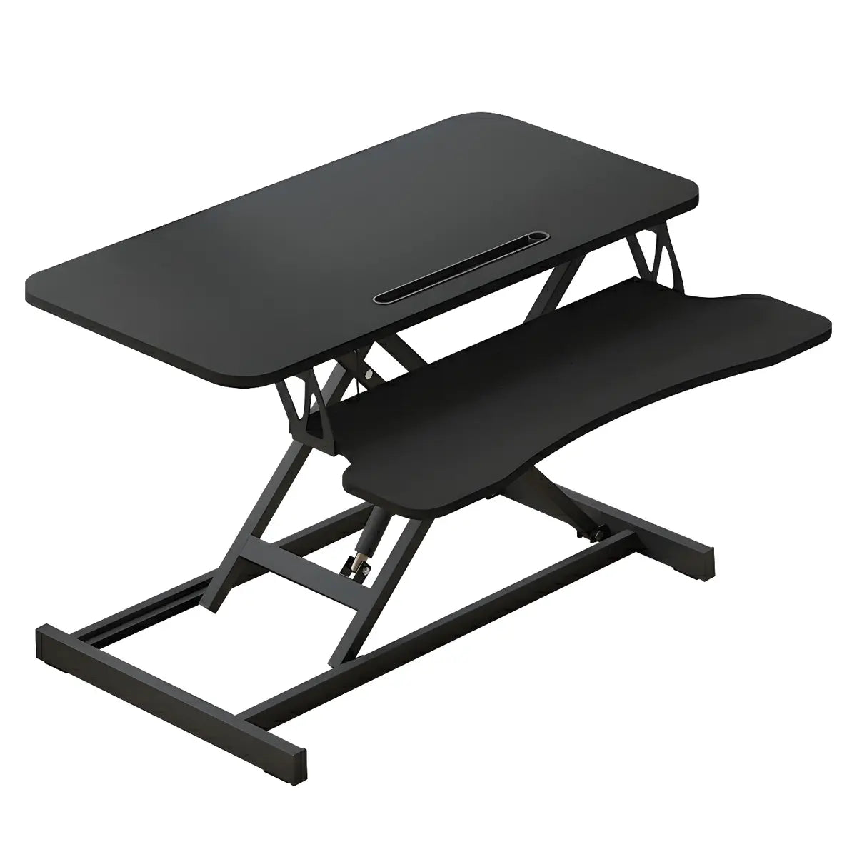 Folding Adjustable Trestle Standing Desk Converter Image - 10