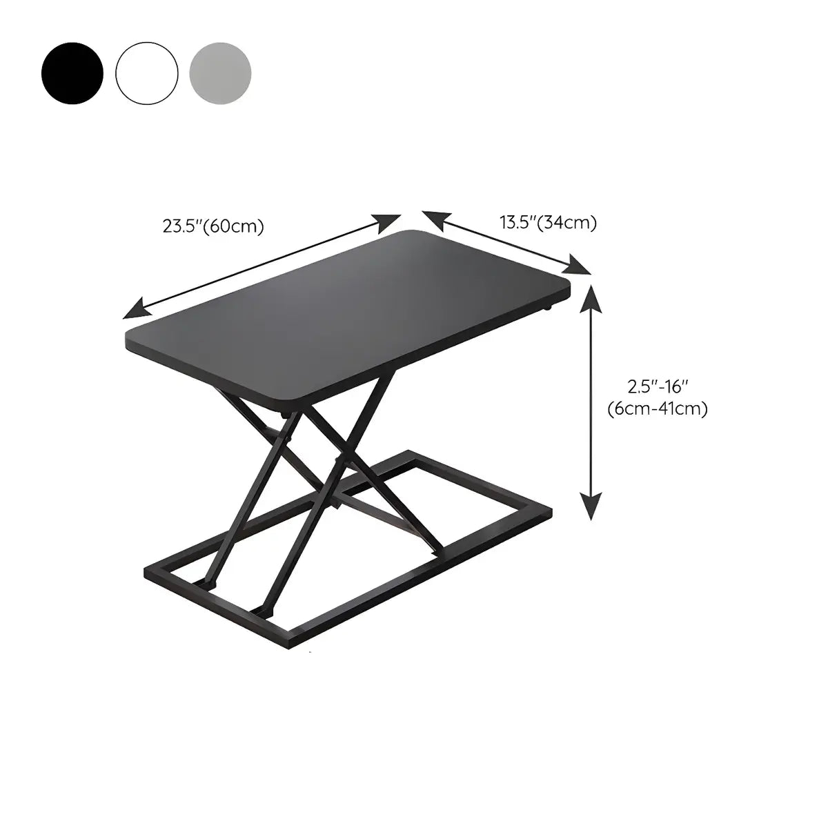 Folding Adjustable Trestle Standing Desk Converter 