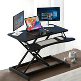 Folding Adjustable Trestle Standing Desk Converter Image - 2