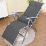 Folding Chair Curved Metal Medium Lounge Recliner Gray Image - 4