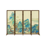 Folding Double Sided Print Mountain Canvas Room Divider Image - 5