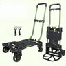 Folding Green Finish Metal Narrow Tall Utility Carts Image - 3