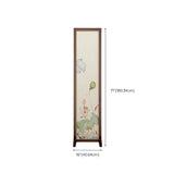 Folding White Lotus Fabric Decorative Room Divider #size