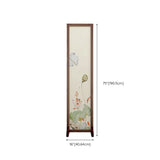 Folding White Lotus Fabric Decorative Room Divider Image - 24