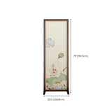 Folding White Lotus Fabric Decorative Room Divider Image - 38