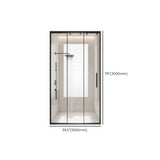 Frameless Single Sliding Clear Glass Door with Towel Bar Image - 10