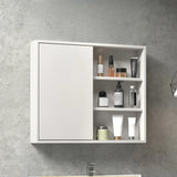 Frameless Small Rectangle White Wood Medicine Cabinet Image - 11