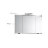 Frameless Small Rectangle White Wood Medicine Cabinet Image - 13