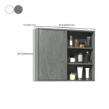 Frameless Small Rectangle White Wood Medicine Cabinet Image - 14