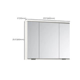 Frameless Small Rectangle White Wood Medicine Cabinet Image - 15