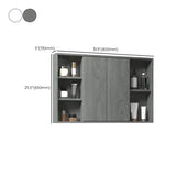 Frameless Small Rectangle White Wood Medicine Cabinet Image - 16