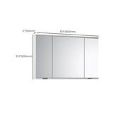 Frameless Small Rectangle White Wood Medicine Cabinet Image - 17