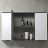 Frameless Small Rectangle White Wood Medicine Cabinet Image - 8