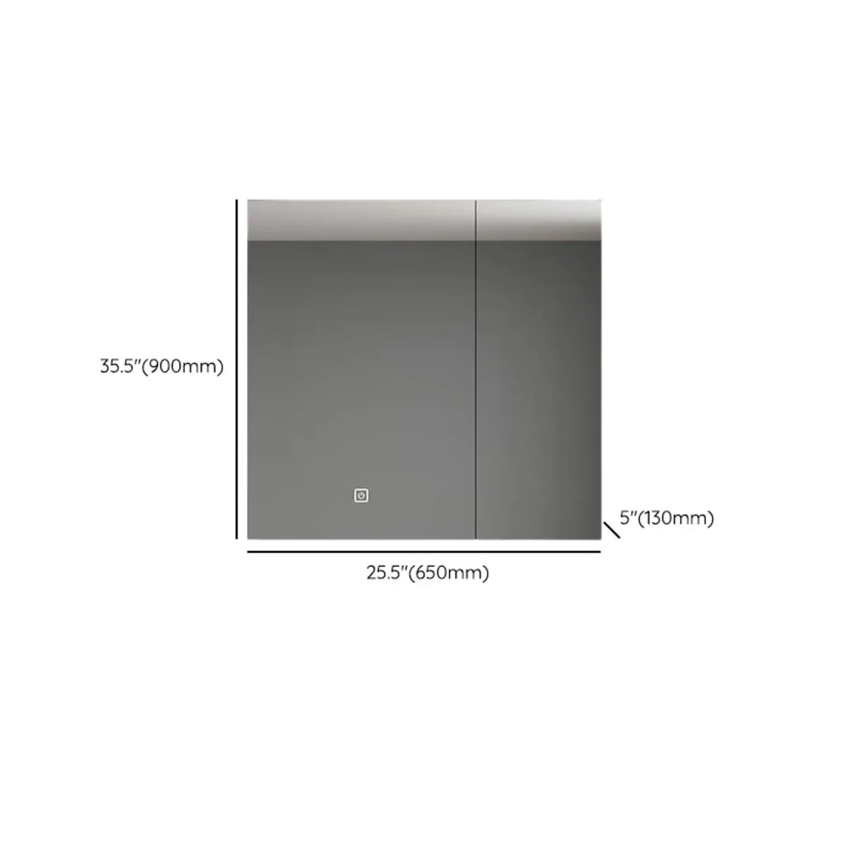 Frameless Stainless Rectangle Grey Large Medicine Cabinet Image - 14