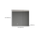 Frameless Stainless Rectangle Grey Large Medicine Cabinet Image - 15