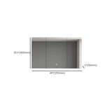 Frameless Stainless Rectangle Grey Large Medicine Cabinet Image - 16