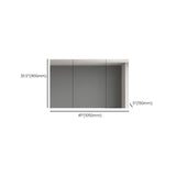 Frameless Stainless Rectangle Grey Large Medicine Cabinet Image - 17