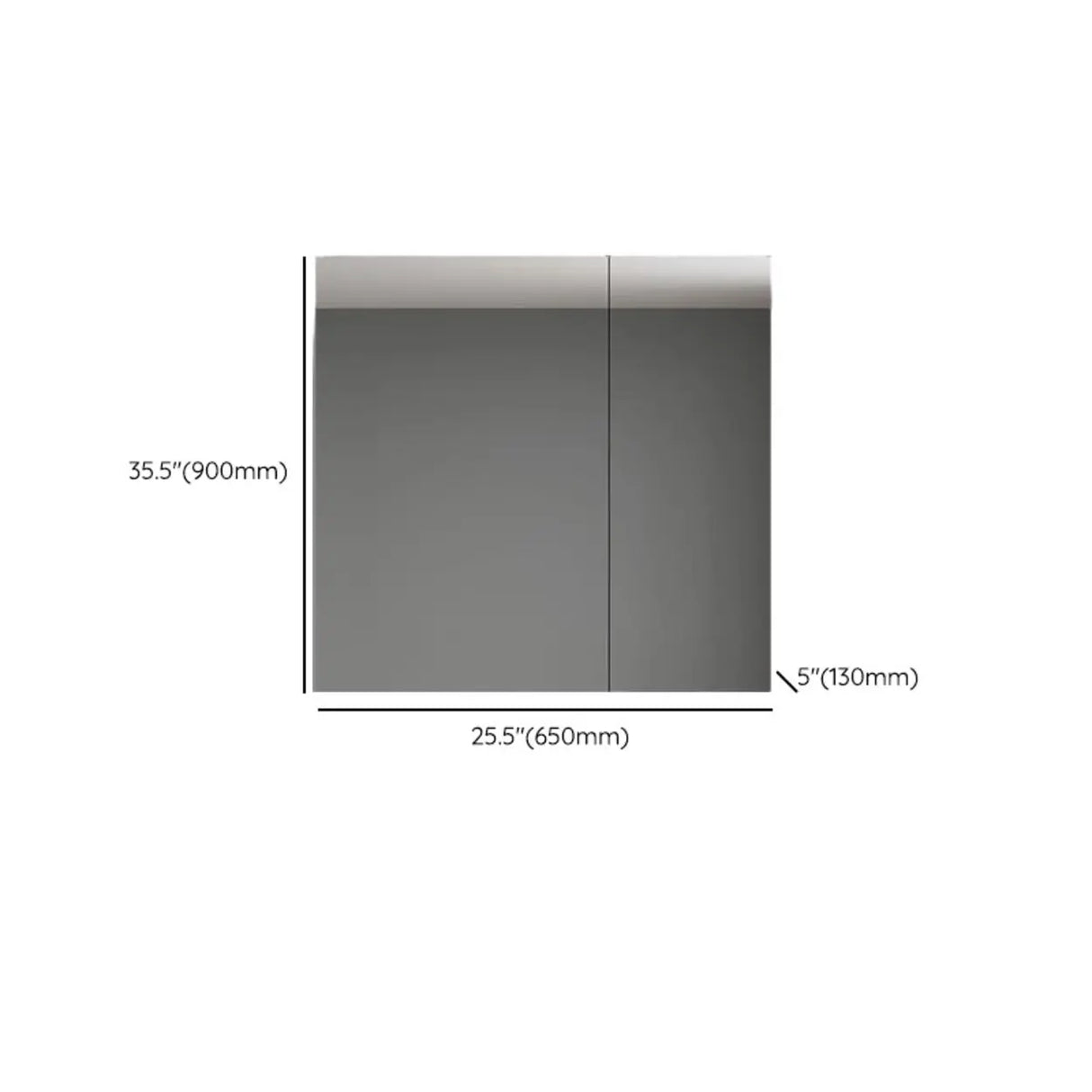 Frameless Stainless Rectangle Grey Large Medicine Cabinet Image - 18