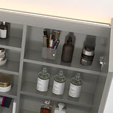 Frameless Stainless Rectangle Grey Large Medicine Cabinet Image - 6