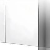 Frameless White Stainless Steel 3-Door Medicine Cabinet Image - 12