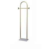 Free Standing Hooks Arch Metal Gold Entry Coat Rack Image - 5