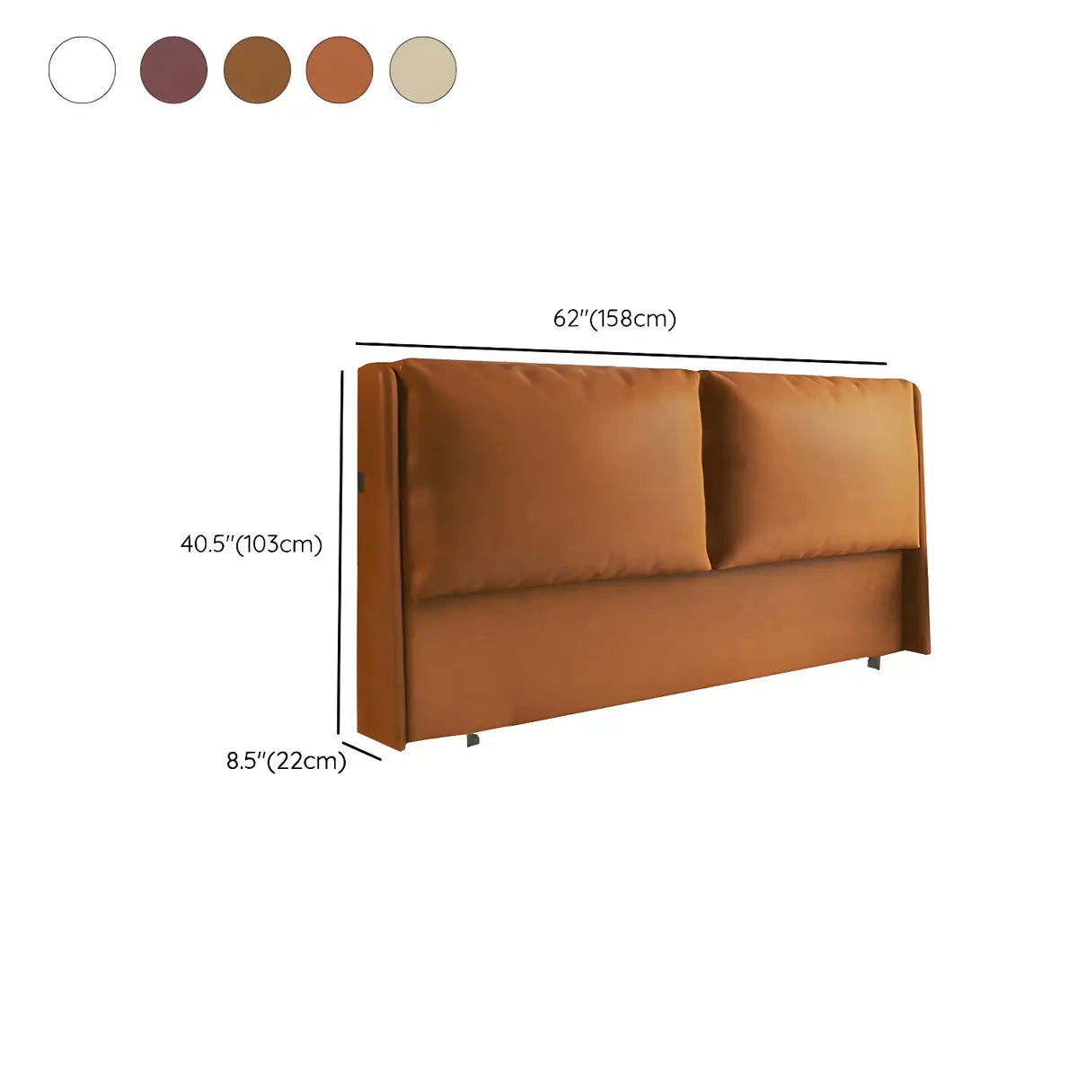 Free-Standing Standard Upholstered Wingback Headboard 