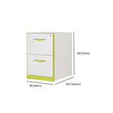 Free Standing White-Green Lockable Storage Filing Cabinet #size