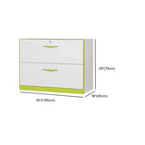 Free Standing White-Green Lockable Storage Filing Cabinet Image - 16