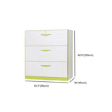 Free Standing White-Green Lockable Storage Filing Cabinet Image - 17