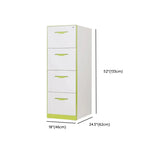 Free Standing White-Green Lockable Storage Filing Cabinet Image - 18