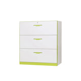 Free Standing White-Green Lockable Storage Filing Cabinet Image - 9