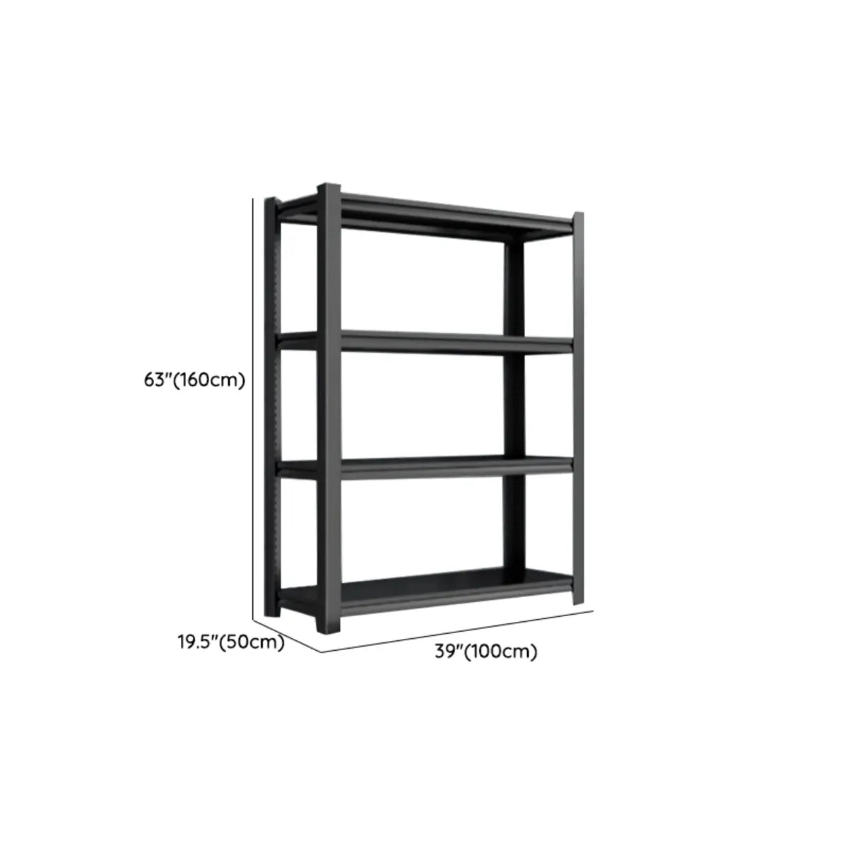 Freestanding Black Steel Heavy-Duty Garage Storage Shelves Image - 11