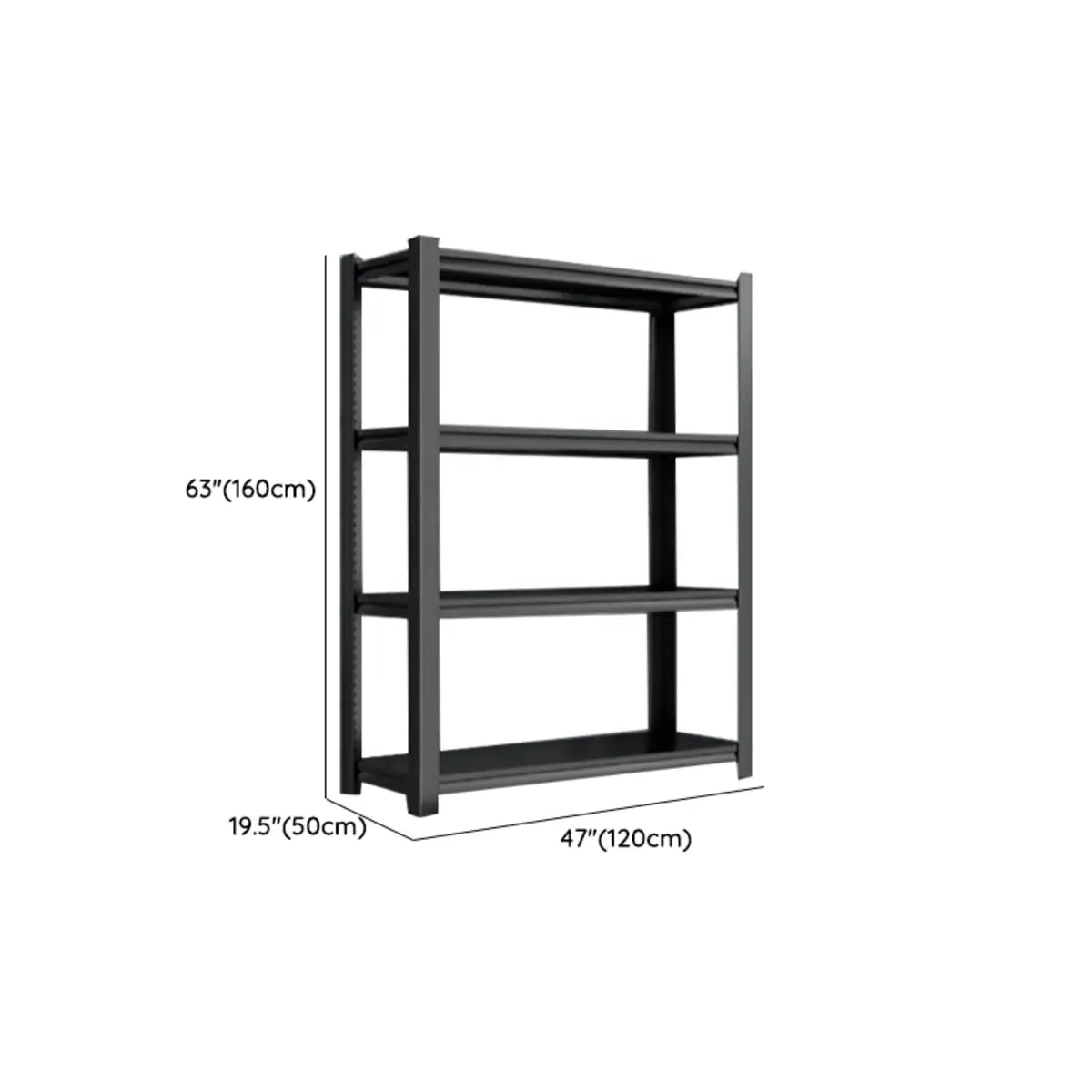 Freestanding Black Steel Heavy-Duty Garage Storage Shelves Image - 12