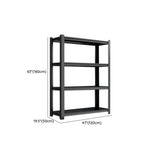 Freestanding Black Steel Heavy-Duty Garage Storage Shelves Image - 12