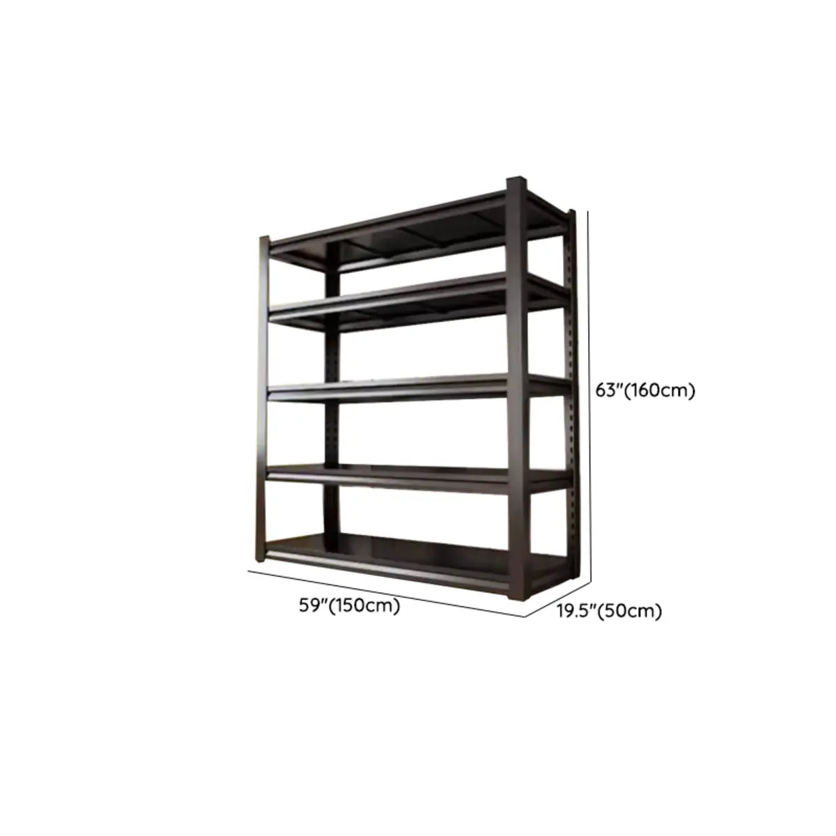 Freestanding Black Steel Heavy-Duty Garage Storage Shelves Image - 24