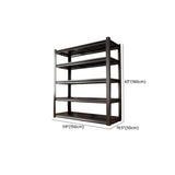 Freestanding Black Steel Heavy-Duty Garage Storage Shelves Image - 24