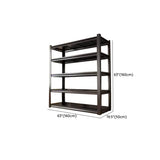 Freestanding Black Steel Heavy-Duty Garage Storage Shelves Image - 25