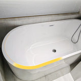 Freestanding Oval Lucite White Acrylic Soaking Bathtub Image - 6