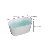 Freestanding Oval White PMMA Soaking Bathtub Image - 11