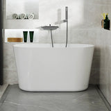 Freestanding Oval White PMMA Soaking Bathtub Image - 6