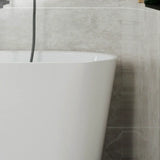 Freestanding Oval White PMMA Soaking Bathtub Image - 8