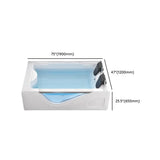 Freestanding Rectangle Acrylic Whirlpool White Bathtub Image - 11