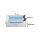 Freestanding Rectangle Acrylic Whirlpool White Bathtub Image - 13